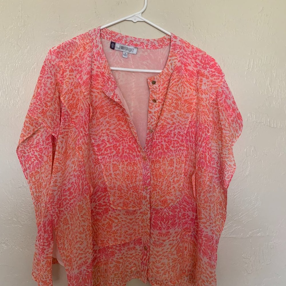 Jennifer Lopez Sleeveless Summer Blouse - Size S, Lightly Used